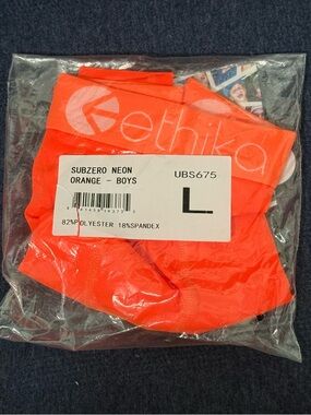 ETHIKA BOYS STAPLE SUBZERO NEON ORANGE NEW SIZE LARGE